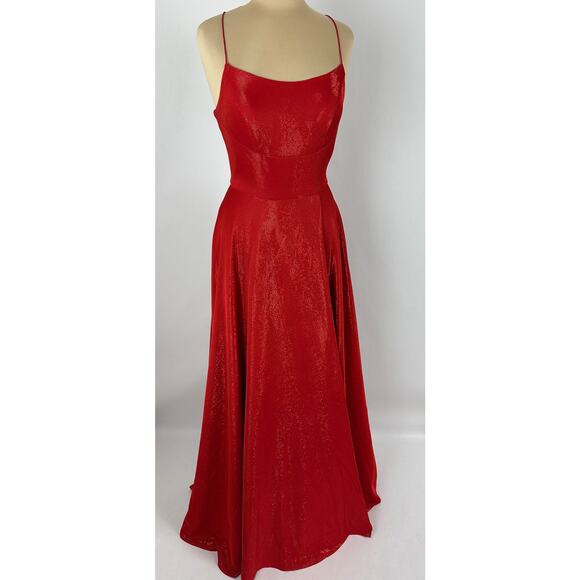 Cinderella Divine Size 10 Red Sparkle Glitter Evening Gown Christmas Gala Formal - Picture 6 of 16